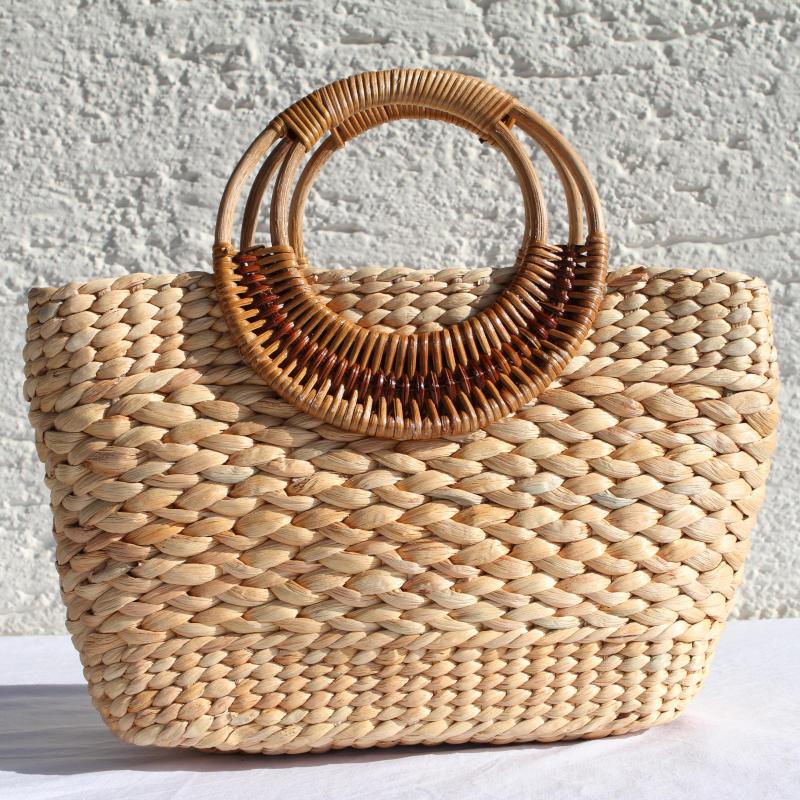 Oweisong Women Straw Beach Bag Large Summer Purse Woven Straw Handbags Tote  Shoulder Bag for Vacation Travel, Light Brown, One Size | Oweisong