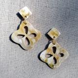 Flower horn earrings