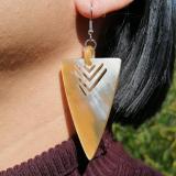 Tribal horn earrings