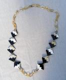 Necklace from two kinds of horn